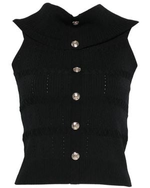 Liu Jo Knit Bardot-Neck Top - Black