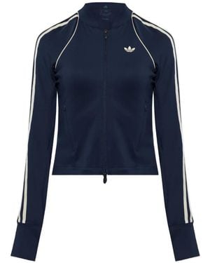 adidas Sudadera Con Raya Lateral Y Cremallera - Azul