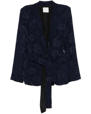 forte_forte Belted Jacket - Blue