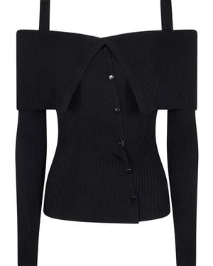 Twinset オフショルダー トップ - ブラック