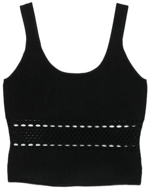 Jonathan Simkhai Open-Stitch Tank Top - Black