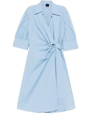 Pinko Midi Wrap Dress - Blue