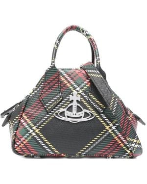 Vivienne Westwood Karierte Mini-Tasche Mit Orb-Detail - Schwarz