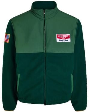 CHERRY LA Colourblock Patch-Detail Jacket - Green