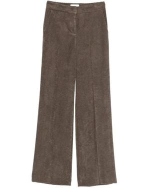 Via Masini 80 Pantalon Droit En Velours Côtelé - Brown