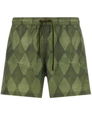 Ballantyne Shorts Mit Rautenmuster - Grün