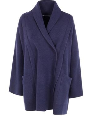 Pierantoniogaspari Shawl Collar Pocket Jacket - Blue