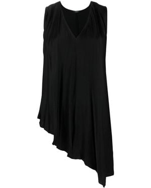 JOSEPH Asymmetric Pleated Vest - Black