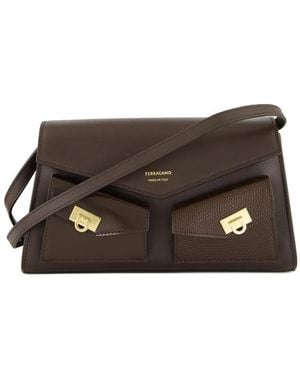 Ferragamo Mini Harley Cross Body Bag - Brown