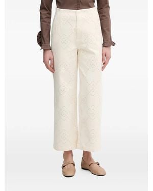 DKNY High-Waisted Pants - Natural