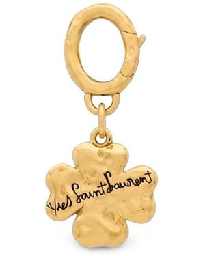 Saint Laurent Trèfle Clover Charm - Metallic