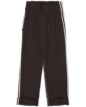 adidas X Clot By Edison Chen Stripe Trousers - Brown