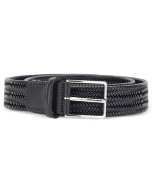 Athison Woven Buckle Belt - White