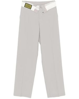 MM6 by Maison Margiela Asymmetric-Waistband Trousers - White