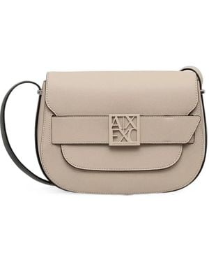 ARMANI EXCHANGE Logo-Plaque Cross Body Bag - Grey