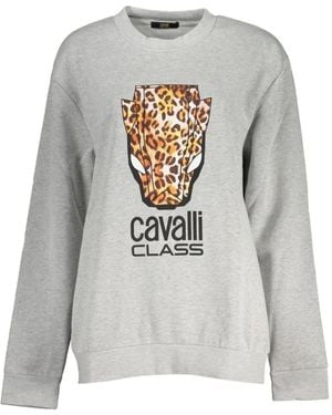 Roberto Cavalli Sweat À Motif Léopard - Grey