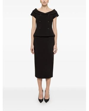 Nissa High-Waisted Pencil Skirt - Black