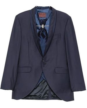 Carlo Pignatelli Shawl-Lapel Single-Breasted Four-Piece Suit - Blue