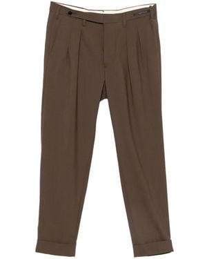 Michael Coal Pleated Trousers - Grey