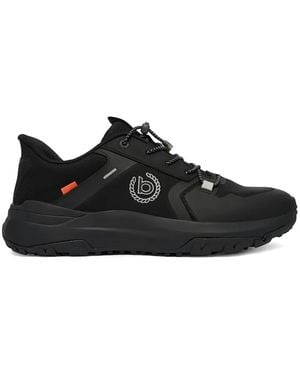 Bugatti Breathable Mesh Lace-Up Sneakers - Black