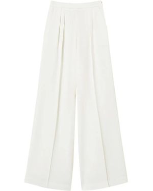 Twinset Pleated Palazzo Trousers - White