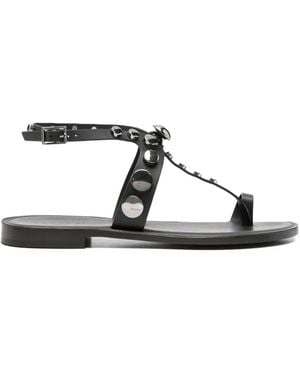 DONNARì Studded Flat Sandals - Black