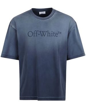 Off-White c/o Virgil Abloh T-Shirt mit Ombre-Effekt - Blau