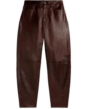 Polo Ralph Lauren Pantaloni A Vita Alta - Marrone