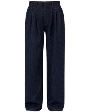 Tibi Jeans Mit Bundfalten - Blau