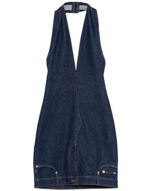 Moschino Halter-Neck Denim Mini Dress - Blue