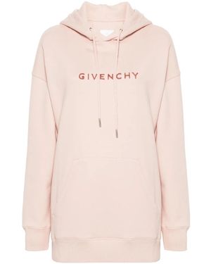 Givenchy Kapuzenpullover Mit Geflocktem Logo - Pink