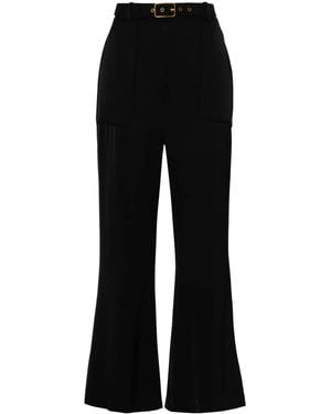 Zimmermann Cropped Flared Trousers - Black