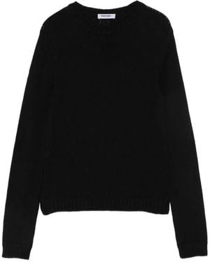 Base London Gerippter Pullover - Schwarz