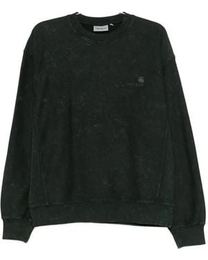 Carhartt Lambert Logo-Embroidered Sweatshirt - Black