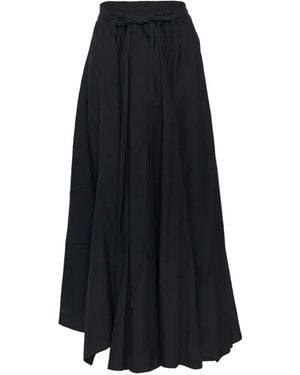 Yohji Yamamoto Gathered Asymmetric Pants - Black