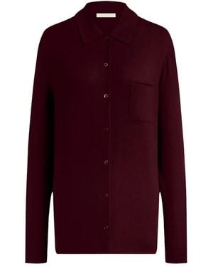 12 STOREEZ Buttoned-Up Knitted Shirt - Red