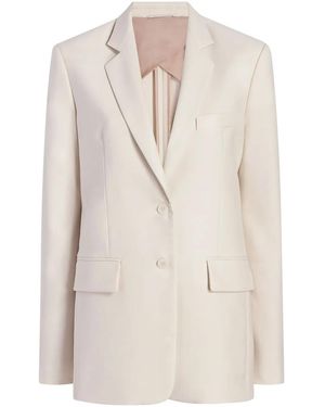 Another Tomorrow Oversized Single-Breasted Blazer - Natural