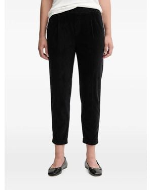 Benetton Corduroy Pleated Trousers - Black