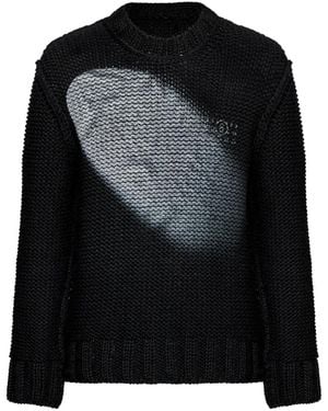 MM6 by Maison Margiela Textured Knit Jumper - Black