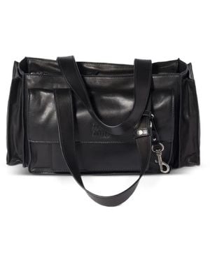 Miu Miu Utilitaire Leather Shoulder Bag - Black