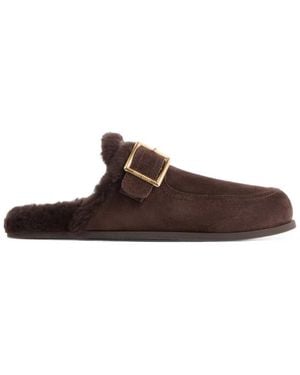 Jimmy Choo Mules Biker À Boucle - Brown