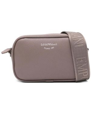 Emporio Armani Schultertasche mit Reh-Print - Grau