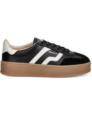 GANT Panelled Flatform Trainers - Black