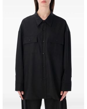 Thelatest Daria Long-Sleeve Shirt - Black