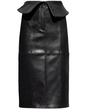 McQueen Leather Skirt - Black