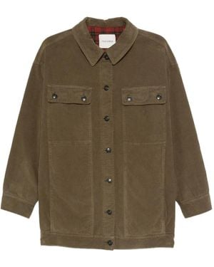 TRUE AVENUE Corduroy Button-Fastening Jacket - Green