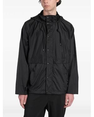 Aspesi Hooded Press-Stud Jacket - Black