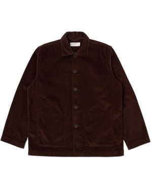 Universal Works Corduroy Button-Fastening Jacket - Red