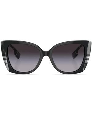 Burberry Oversized Check-Print Sunglasses - Brown