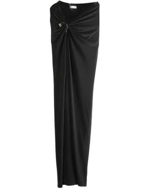 GRACE LING Key-Detail Maxi Skirt - Black
